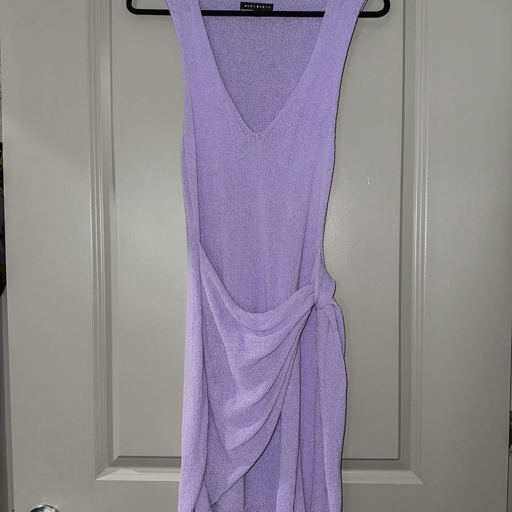 Blue Blush Asymmetrical Lavender Dress